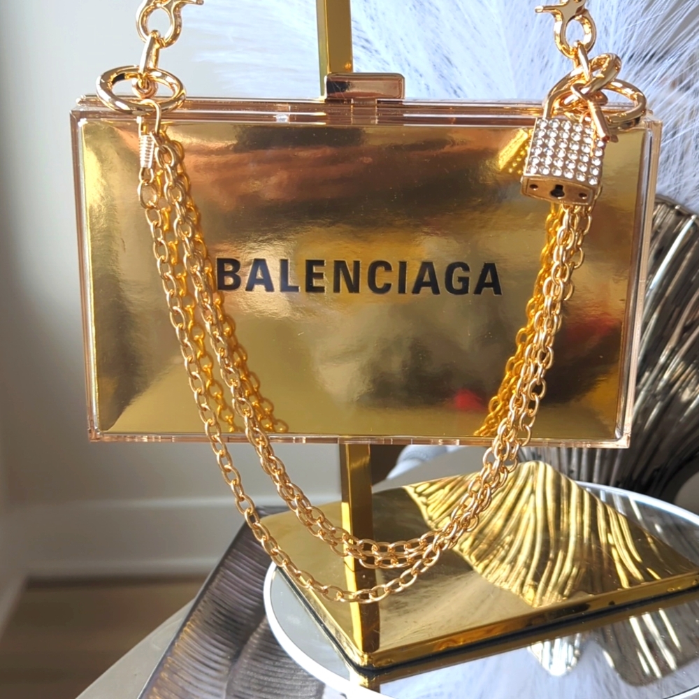 Balenciaga Paper Shopping Bag UPCYCLEd Novelty Clutch